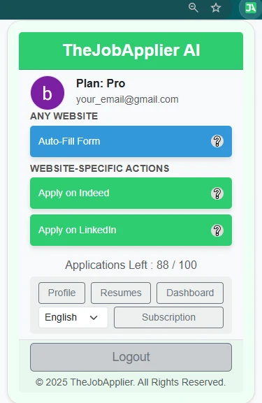 Extension Chrome TheJobApplier