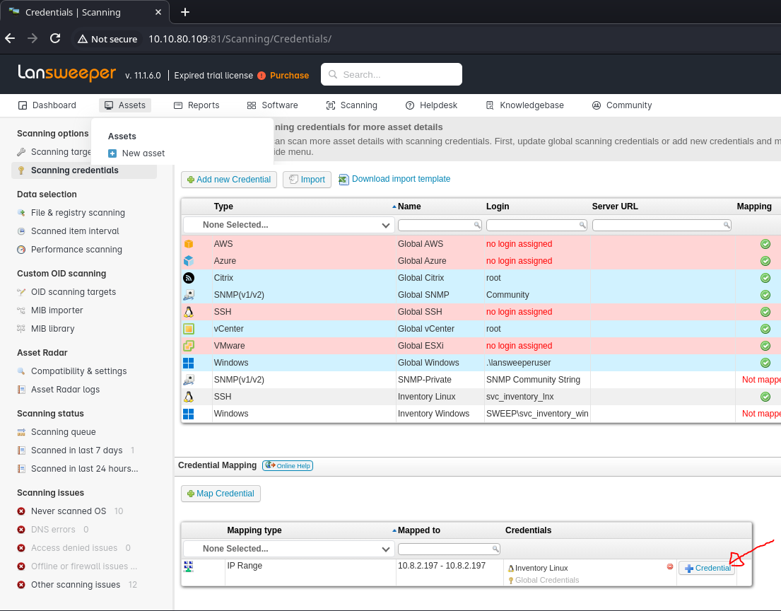Sweep VulnLab screenshot 3